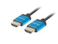 Кабел Lanberg HDMI M/M V2.0 cable 1.8m, 4K Slim, black