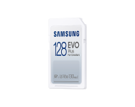 Карта памет Samsung EVO Plus, SD Card, 128GB, Бяла