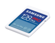 Карта памет Samsung PRO Plus, SD Card, 128GB, Бяла