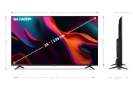 Телевизор Sharp 55GL4260E, 55" LED  Google TV, 4K Ultra HD 3840x2160 Frameless, AQUOS, 1 000 000:1, DVB-T/T2/C/S/S2, Active Motion 1000, HDR10, Dolby Atmos, Dolby Vision, Google Assistant, Chromecast Built-in, HDMI 2.1 with eARC, 3.5mm Headphone jack / li