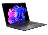 Лаптоп Acer Swift X, SFX14-71G-70TE, Core i7-13700H (up to 5.0GHz, 24MB), 14.5"WQXGA (2880x1800) OLED,120Hz, SlimBezel, 16GB LPDDR5, 1024GB PCIe SSD, RTX 3050 6GB GDDR6, Micro SD, WIFI 6E BT 5.0 INTEL Killer CNVi, Backlit KB, FPR, Win 11 PRO, Steel Gray