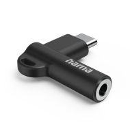 Адаптер Hama, USB-C – 3,5 mm жак, Aux, 90°, 201701