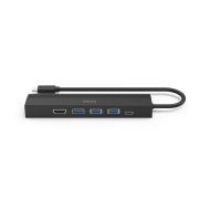 USB-C хъб HAMA, мултипорт, 6 порта, 3 x USB-A, USB-C, HDMI, LAN/Ethernet