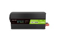 Инвертор GREEN CELL, 12/220V, DC/AC, 500W/1000W INVGC12P500LCD  LCD, Чиста синусоида