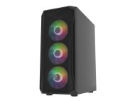 Кутия за компютър Fury PC Case Shobo SH4F RGB Midi Tower, Window, Black