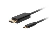 Кабел Lanberg USB-C (M) -> Displayport(M) 1.2 4K 60hz cable 3m, black