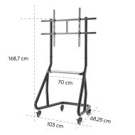 Мобилна стойка за TV HAMA Trolley, 100", Черна