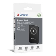 Външна батерия Verbatim MCP-5BK Power Pack 5000 mAh with UBS-C® PD 20W / Magnetic Wireless Charging 15W Black