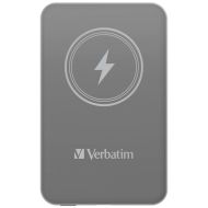 Външна батерия Verbatim MCP-5GY Power Pack 5000 mAh with UBS-C® PD 20W / Magnetic Wireless Charging 15W Grey