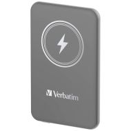 Външна батерия Verbatim MCP-5GY Power Pack 5000 mAh with UBS-C® PD 20W / Magnetic Wireless Charging 15W Grey