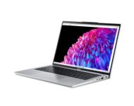 Лаптоп Acer Swift Go14, SFG14-73-714G, Intel Core Ultra 7 155U (up to 4.80 GHz, 12MB), 14" WQ 2.2K IPS SlimBezel, 16GB LPDDR5, 1024GB PCIe NVMe SSD, Intel UMA, AX+BT 6E, QHDCamera, CR MicroSD, FPR, Win 11 Home, Silver