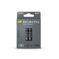 Акумулаторна Батерия GP R03 AAA 800mAh, NiMH, 85AAAHCB-EB2 RECYKO+ PRO, До 1500 цикъла, 2 бр. в опаковка