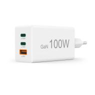 HAMA Бързо зарядно 220V, 100 W GaN, 2x USB-C PD, 1x USB-A QC