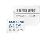 Памет Samsung 64GB micro SD Card EVO Plus with Adapter, Class10, Transfer Speed up to 160MB/s