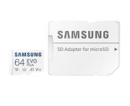 Памет Samsung 64GB micro SD Card EVO Plus with Adapter, Class10, Transfer Speed up to 160MB/s