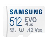 Памет Samsung 512GB micro SD Card EVO Plus with Adapter, UHS-I interface, Read Speed up to 160MB/s