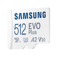 Памет Samsung 512GB micro SD Card EVO Plus with Adapter, UHS-I interface, Read Speed up to 160MB/s