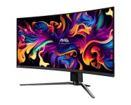 Монитор MSI MAG 341CQP QD-OLED, 34", 175Hz, 0.03ms, UWQHD 3440x1440, Oled Care 2.0, Fanless with Graphene, ClearMR 9000, HDR, KVM, 250 nits, 1500000:1, 100M;1, DP (1.4a), 2x HDMI (2.1), Type-C (DP alt. PD 15W), USB HUB, Adj.Stand 100mm, VES, 9S6-3DD04T-00