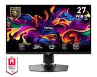 Монитор MSI MAG 271QPX QD-OLED, 26.5", 360Hz, 0.03ms, WQHD 2560x1440, Oled Care 2.0, Fanless Design with Graphene, ClearMR 13000, HDR True Black 400, AI VISION, 250 nits, 1500000:1, 100M;1, DP (1.4a), 2x HDMI (2.1), Type-C (DP alt. PD 15W), Adj.Stand 110m