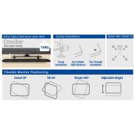 Стойка за 2 мониторa ACT AC8315, за бюро, Регулируема, 27", 10 кг, Черна