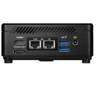 Настолен компютър MSI CUBI 5 12M-005EU, i3-1215U (6C/8T, up to 4.40 GHz, 10 MB), 8GB DDR4 (3200MHz up to 64GB), 256GB SSD M.2 NVMe PCIe Gen4 x4, WiFi 6, BT, 2x RJ45, 4x USB 3.2 Gen 2 Type A, Thunderbolt 4, Black, 0.66 Liter, 0.55 kg, 2YR, VESA 100 and 75,