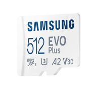 Памет Samsung 512GB micro SD Card EVO Plus with Adapter, Class10, Transfer Speed up to 130MB/s