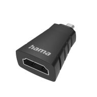 Преходник HAMA micro HDMI мъжко - HDMI женско, Ultra-HD 4K, 200348