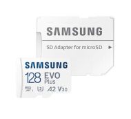 Карта памет Samsung EVO Plus, microSDXC, UHS-I, 128GB, Адаптер