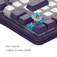 Геймърскa механична клавиатура Dark Project ALU87A Violet RGB - TKL