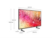 Телевизор Samsung 75" 75DU7172 AI 4K UHD LED TV, SMART, 3xHDMI, 2xUSB, Black