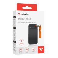 Твърд диск Verbatim Pocket SSD USB 3.2 Gen 2 1TB Black/Orange