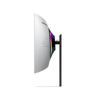 Монитор Samsung LS34DG850, 34'' CURVED Odyssey G8 OLED, 1800R, 175 Hz, 0.1 ms GTG, 21:9, 3440 x 1440, Smart, 2xUSB C, Mini DP, Micro HDMI 2.1, Wi-Fi 5, BT 5.2, Speakers, 178°/178°, Silver