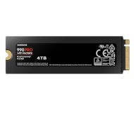 Твърд диск Samsung SSD 990 PRO 4TB Heatsink PCIe 4.0 NVMe 2.0 M.2 V-NAND 3-bit MLC, 256-bit Encryption, Read 7450 MB/s Write 6900 MB/s 