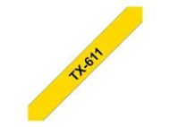 BROTHER P-Touch TX-611 black on yellow 6mm
