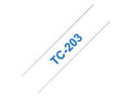 BROTHER P-Touch TC-203 blue on white 12mm