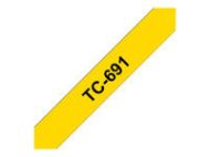 BROTHER P-Touch TC-691 black on yellow 9mm