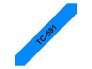 BROTHER P-Touch TC-591 black on blue 9mm