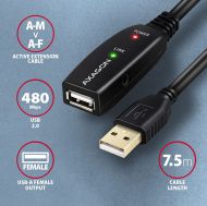 Cable USB2 A-A M/F+Repeater, 7m, AXAGON ADR-207