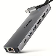 USB-C Multiport,2xHDMI,PD,Giga LAN,AXAGON HMC-7HX2
