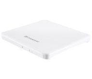 Оптично устройство Transcend 8X DVD±RW, Slim Type, USB 2.0 (White), 13.9mm Thickness