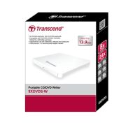 Оптично устройство Transcend 8X DVD±RW, Slim Type, USB 2.0 (White), 13.9mm Thickness