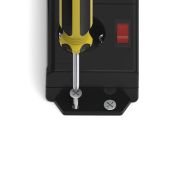 HAMA Разклонител с ключ, 4 гнезда на 90°, стенен монтаж, 1.4м, черен