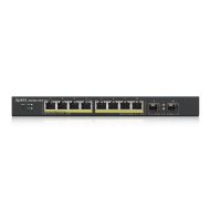 Комутатор ZyXEL GS1900-10HP v2, 8-port GbE L2 PoE Smart Switch + 2 SFP slots, 802.3at, desktop, fanless, 70 Watt