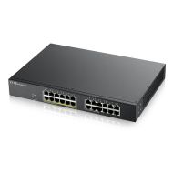 Комутатор ZyXEL GS1900-24, 24-port GbE L2, 12 Port PoE Smart Switch, rackmount, 130 Watt