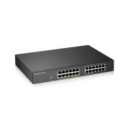 Комутатор ZyXEL GS1900-24, 24-port GbE L2, 12 Port PoE Smart Switch, rackmount, 130 Watt