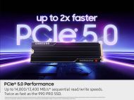 Твърд диск Samsung SSD 9100 PRO 4TB Heatsink PCIe 5.0 NVMe 2.0 M.2  Read 14800 MB/s Write 13400 MB/s