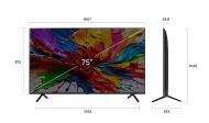 Телевизор LG 75QNED92A6A, 75" 4K QNED MiniLED evo HDR Smart TV, 100Hz, 3840x2160, DVB-T2/C/S2, Alpha 8 AI Processor 4K, HDR 10, webOS 25 ThinQ, FreeSync, VRR 144Hz, Multi View, 4K Upscaling, Wi-Fi 6, Voice Controll, BT 5.3, AirPlay 2, CI, HDMI eARC, SPDIF