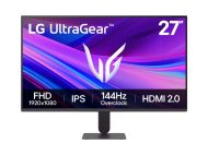 Монитор LG 27G411A-B, UltraGear 23.8" IPS, AG, 1ms MBR, 144Hz, 5ms GtG, 1500:1, 250cd/m2, Full HD 1920x1080, sRGB 99%, HDR10, NVIDIA G-SYNC, AMD FreeSync, HDMI, DisplayPort, LG Switch, Headphone Out, VRR, Reader mode Tilt, Black