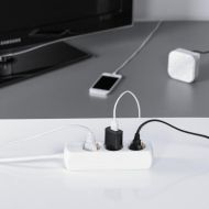 HAMA Разклонител 3 гнезда, 1.4м, бял