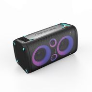 Аудио система Hisense Party Rocker One Plus (HP110) Bluetooth Speaker with 300W Power, Built-in Woofer, Karaoke Mode, Built-in Wireless Charging Pad, AUX Input and Output, USB, 15 Hour Long-Lasting Battery 4 x 2500Ah, 2x mics included, Black